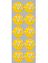 Soldes remise 70% (10 fois 5cm)  - Sticker/autocollant