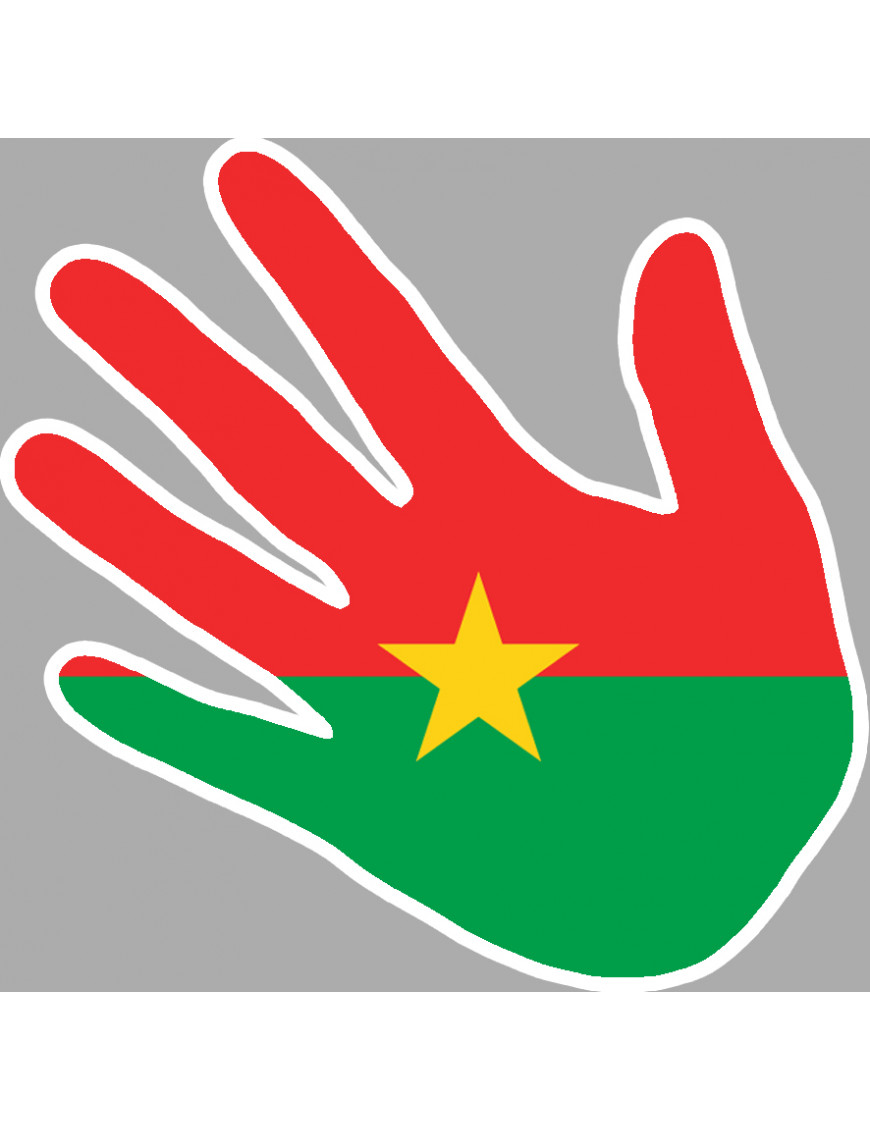 Burkina Faso - 5x5cm - Sticker/autocollant