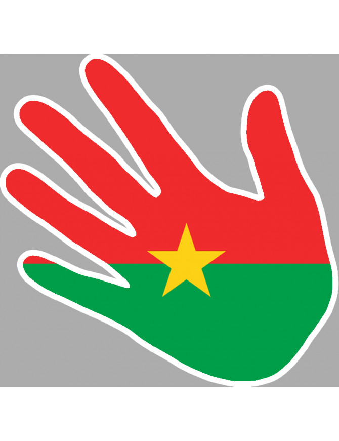 Burkina Faso - 17x17cm - Sticker/autocollant