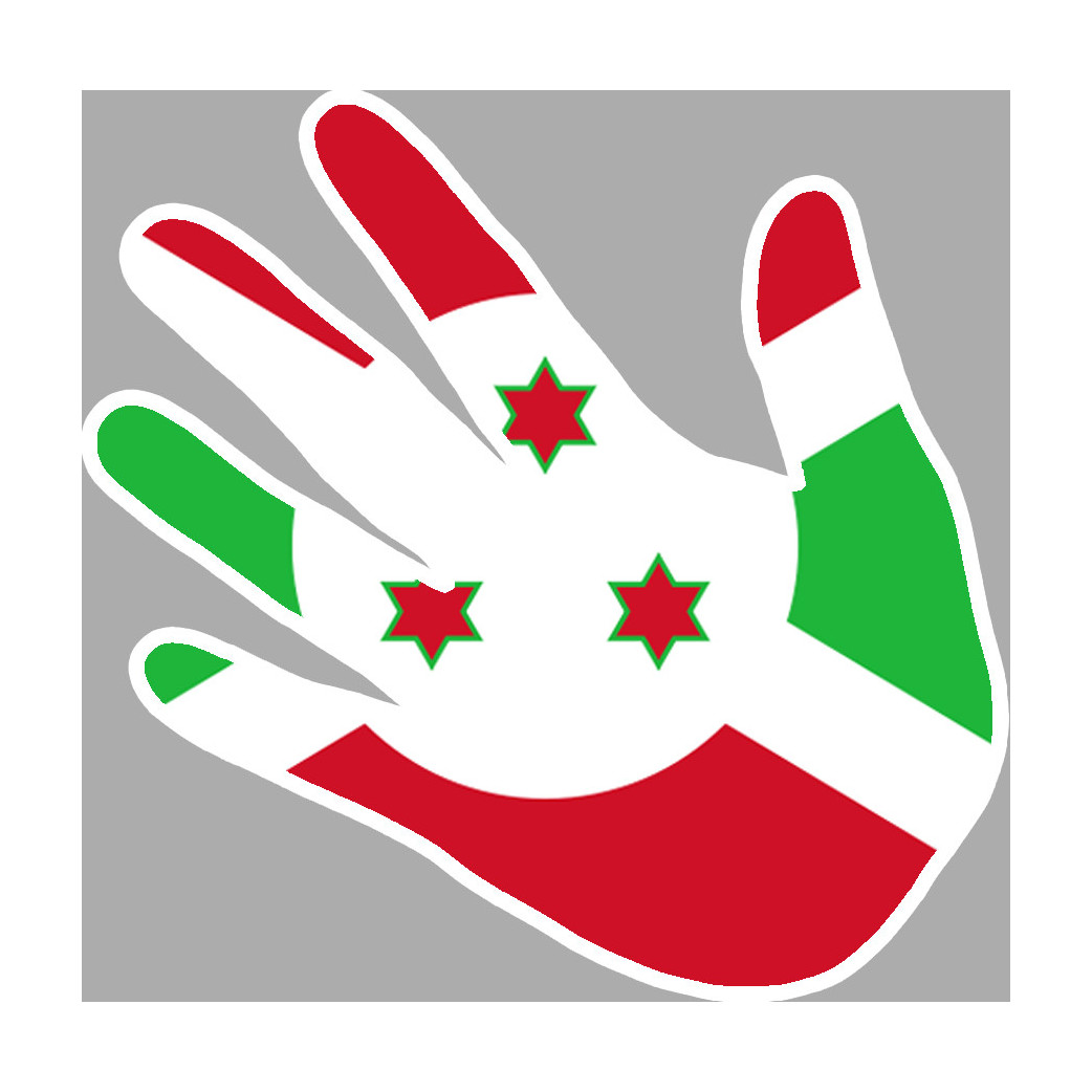 Burundi - 17x17cm - Sticker/autocollant