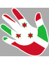 Burundi - 17x17cm - Sticker/autocollant