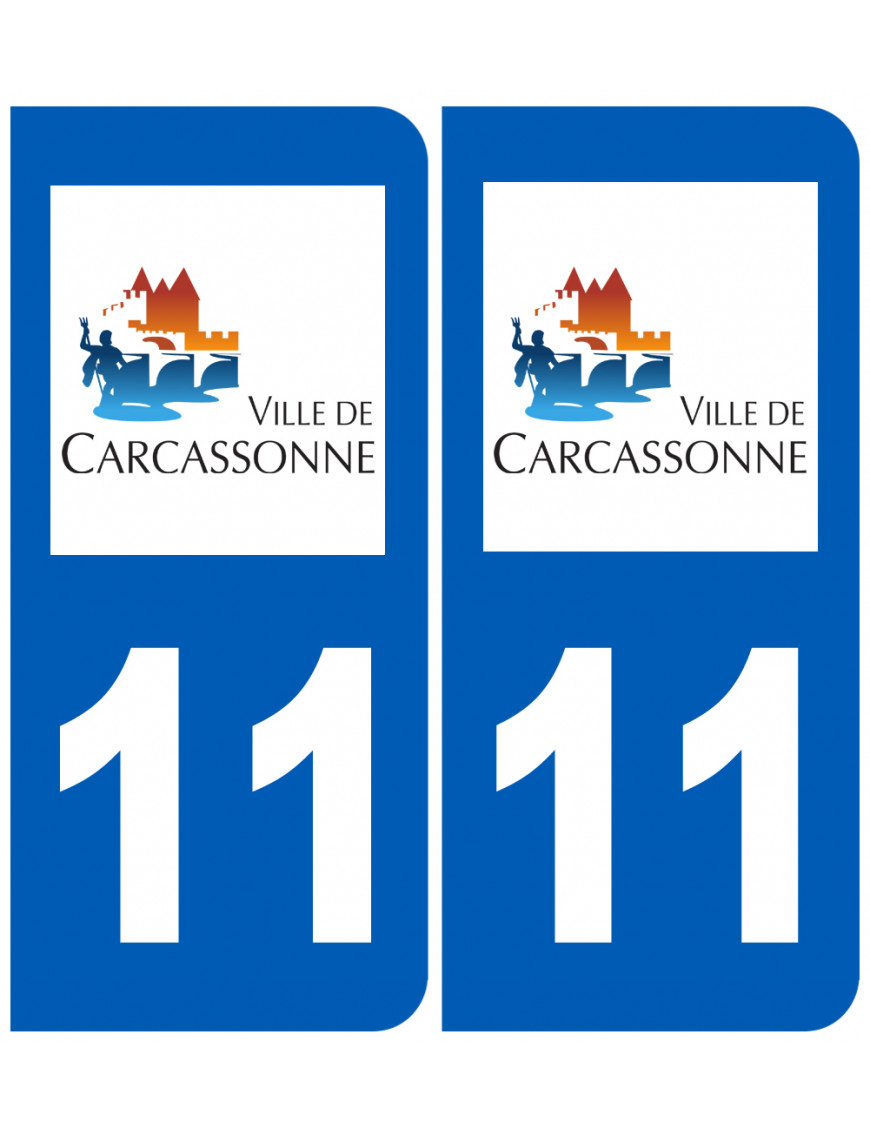 immatriculation Carcassonne 11 - Sticker/autocollant