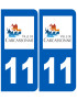 immatriculation Carcassonne 11 - Sticker/autocollant