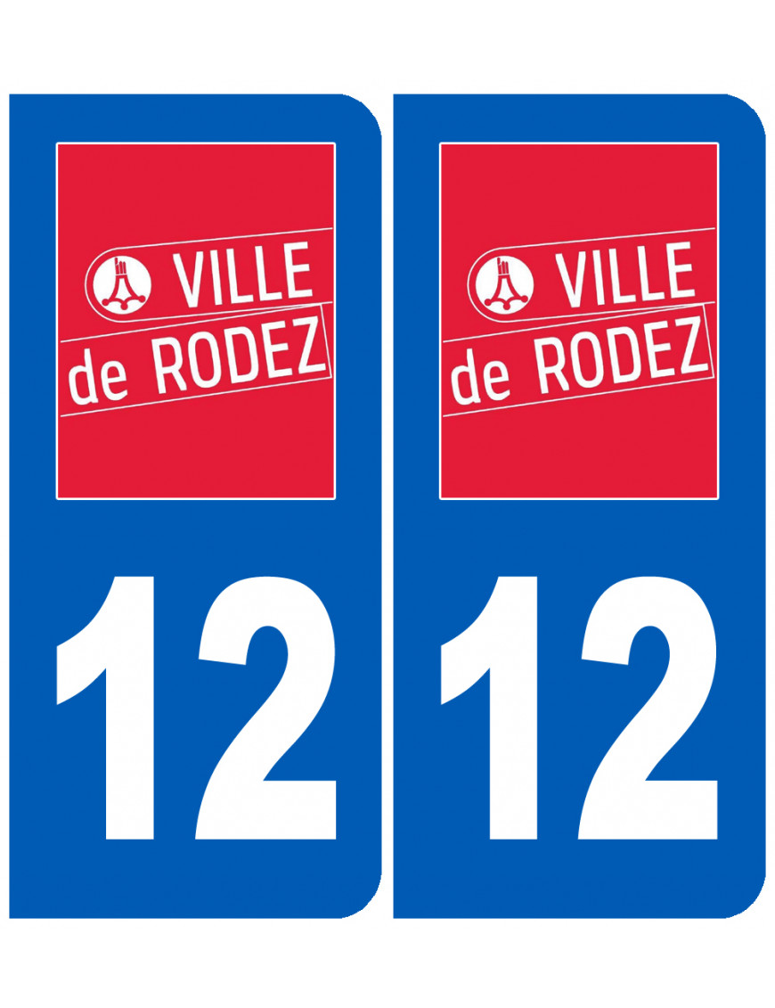 immatriculation Rodez 12 - Sticker/autocollant