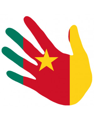 cameroun - 5x5cm - Sticker/autocollant