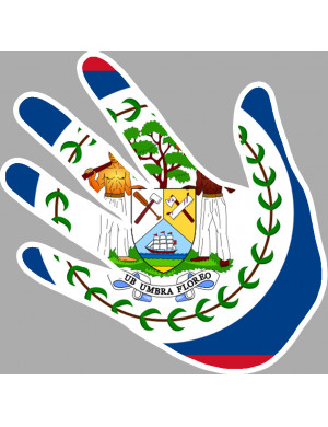 Belize - 5x5cm - Sticker/autocollant