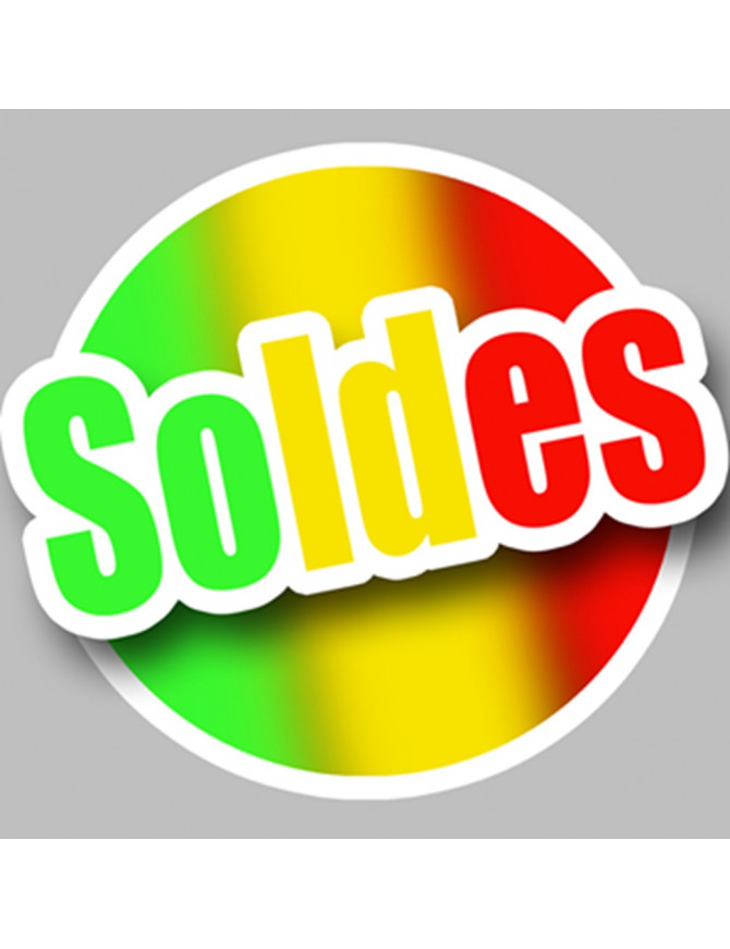 Soldes rond coloré (20cm) - Sticker/autocollant
