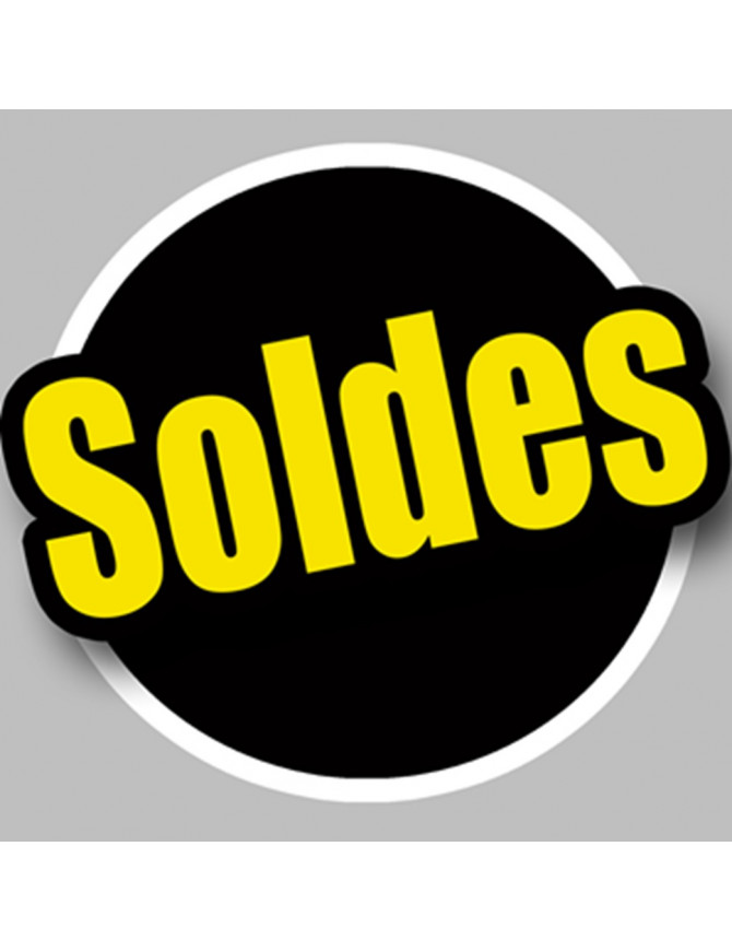 Solde Rond noir et jaune - 20cm - Sticker/autocollant