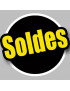 Solde Rond noir et jaune - 20cm - Sticker/autocollant