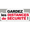 distances de sécurité - 20x8cm - Sticker/autocollant