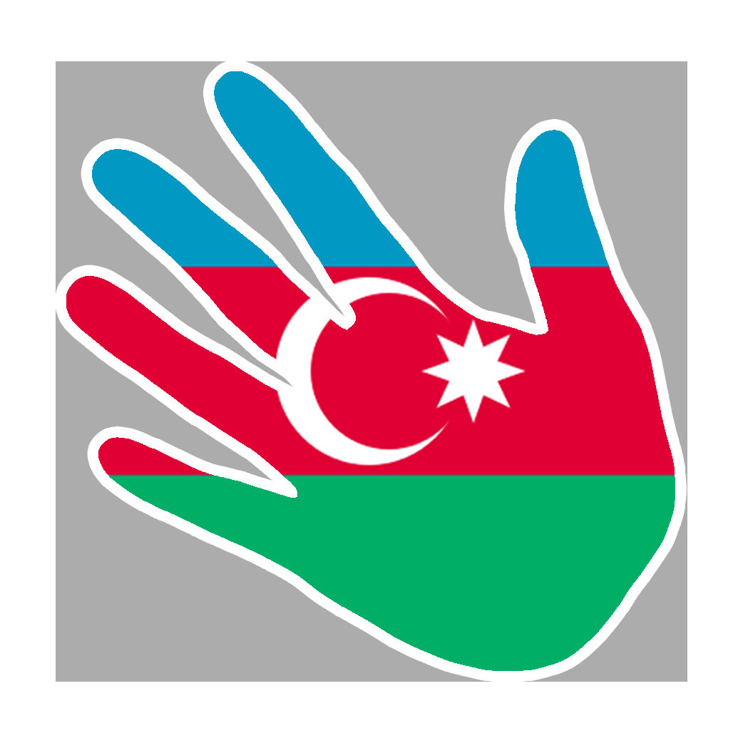 Azerbaijan - 17x17cm - Sticker/autocollant