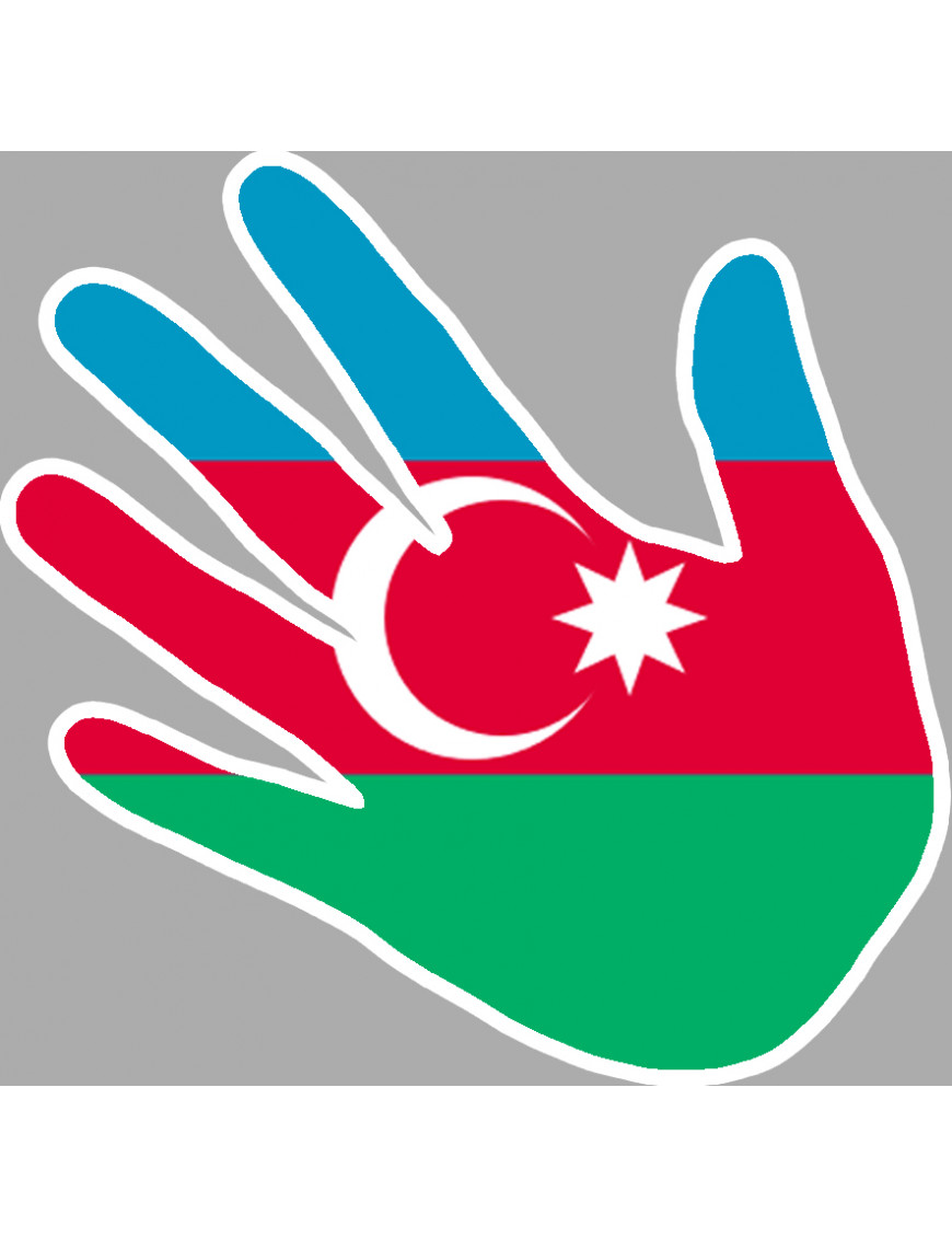 Azerbaijan - 17x17cm - Sticker/autocollant