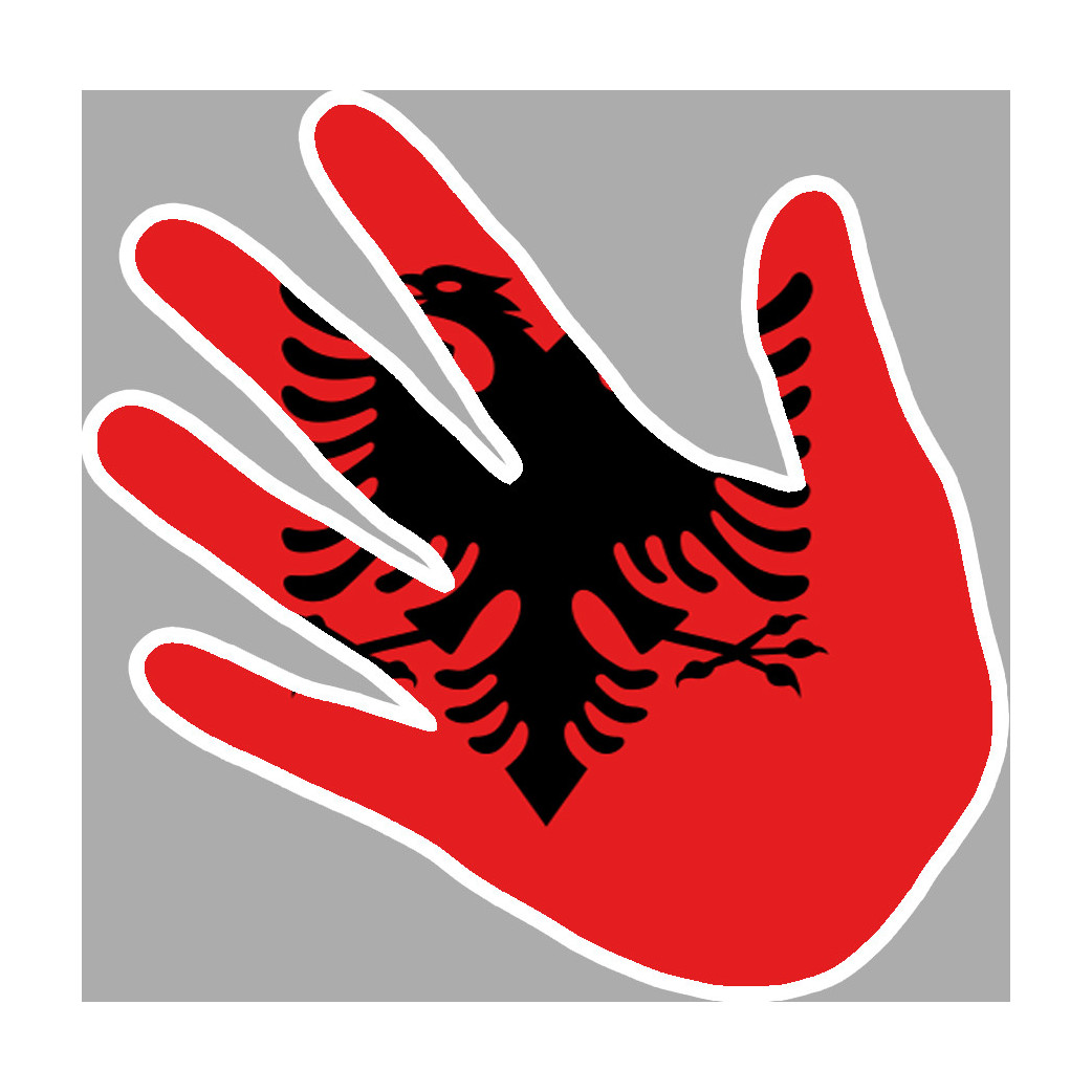 Albanie - 5x5cm - Sticker/autocollant