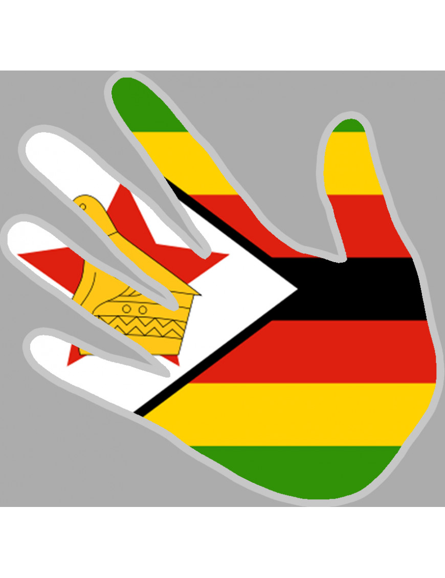 Zimbabwe - 5x5cm - Sticker/autocollant