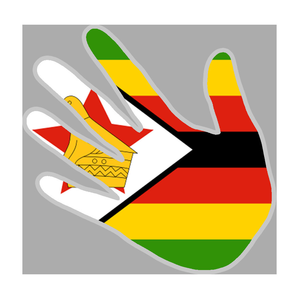 Zimbabwe - 17x17cm - Sticker/autocollant