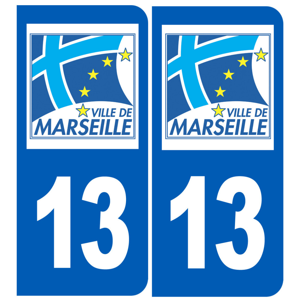 immatriculation Marseille 13 - Sticker/autocollant