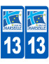 immatriculation Marseille 13 - Sticker/autocollant