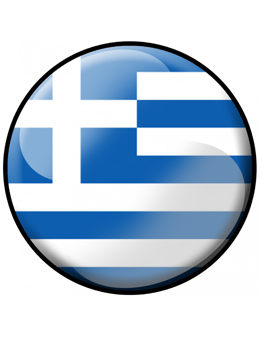 Grecque rond - 10x10cm - Sticker/autocollant Grecque rond - 10x10cm - Sticker/autocollant