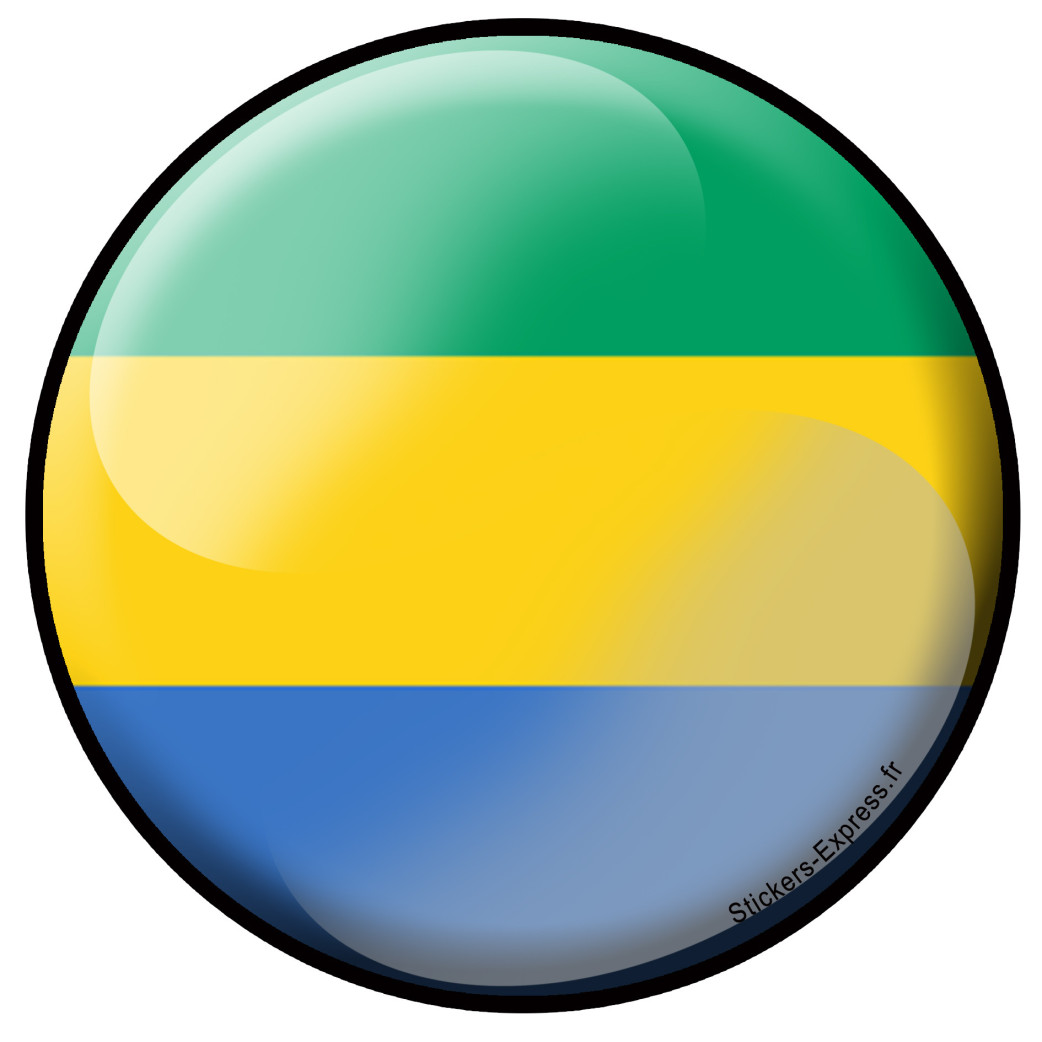 Gabon rond - 5x5cm - Sticker/autocollant