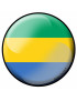 Gabon rond - 5x5cm - Sticker/autocollant