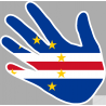 Autocollants : drapeau Cap vert main