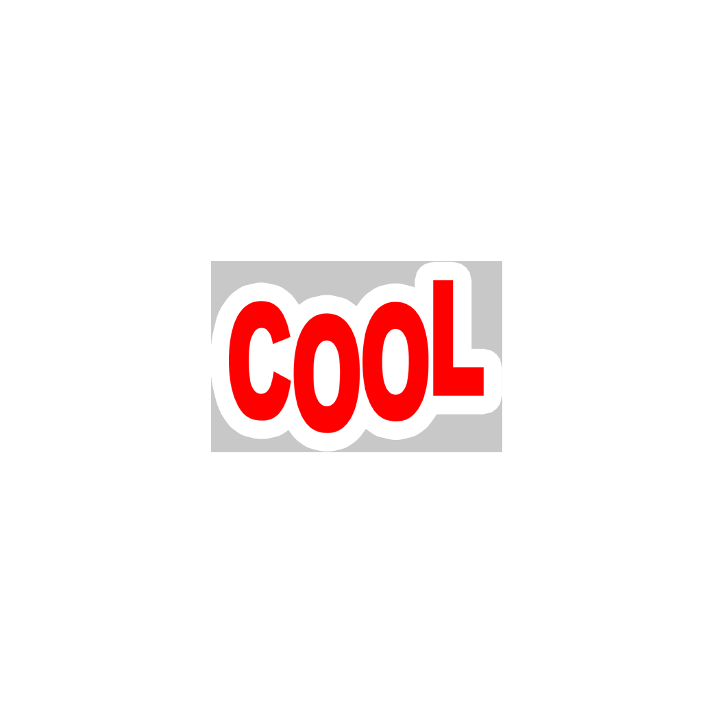 cool - 15x9.5cm - Sticker/autocollant