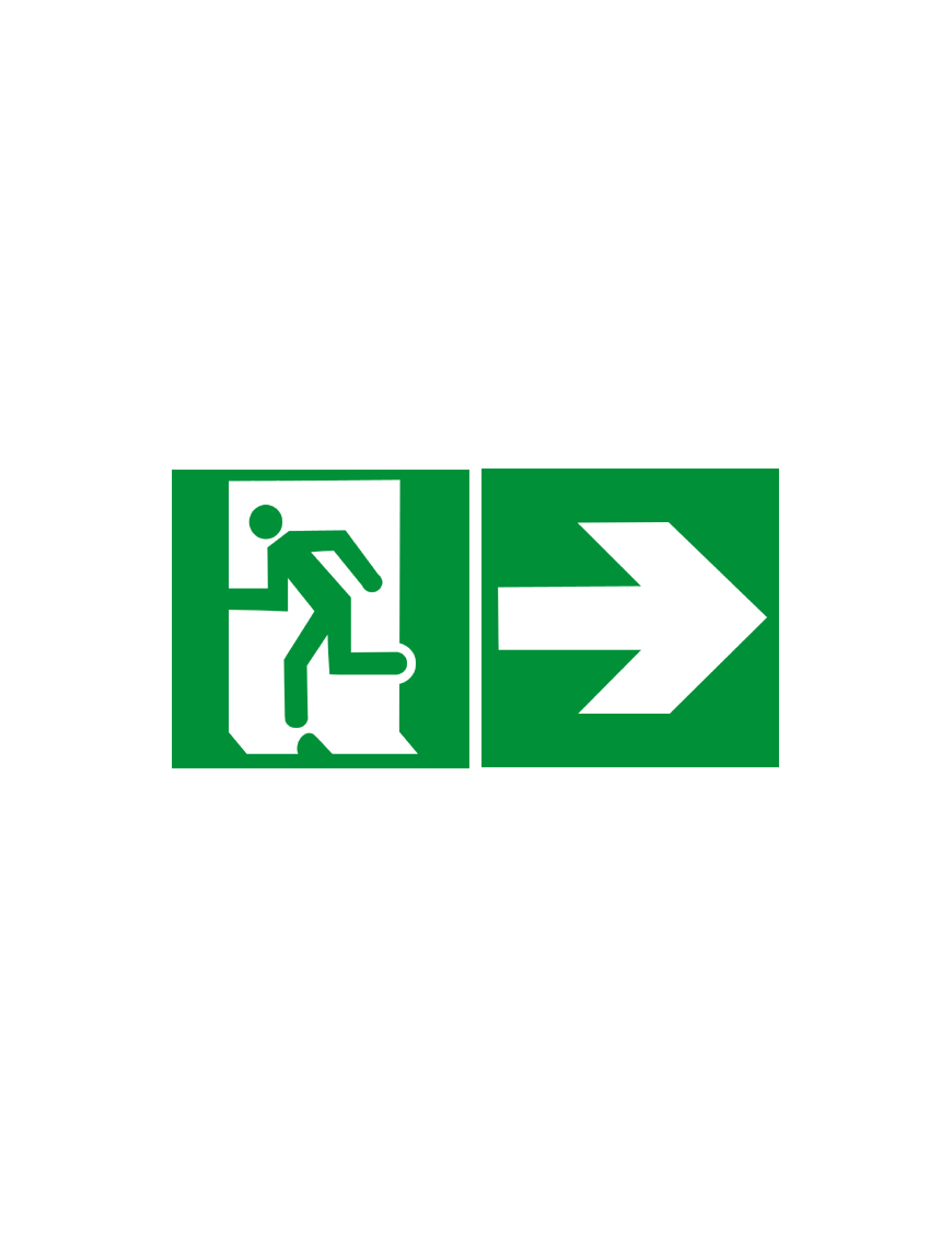 sortie de secours gauche (2fois 10x10cm) - sticker/autocollant sortie de secours gauche (2fois 10x10cm) - sticker/autocollant