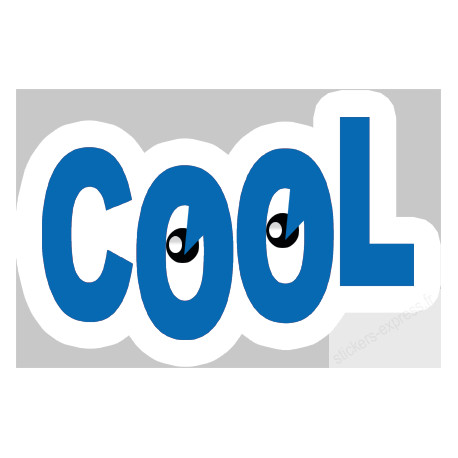 yeux cool - 15x9.5cm - Sticker/autocollant