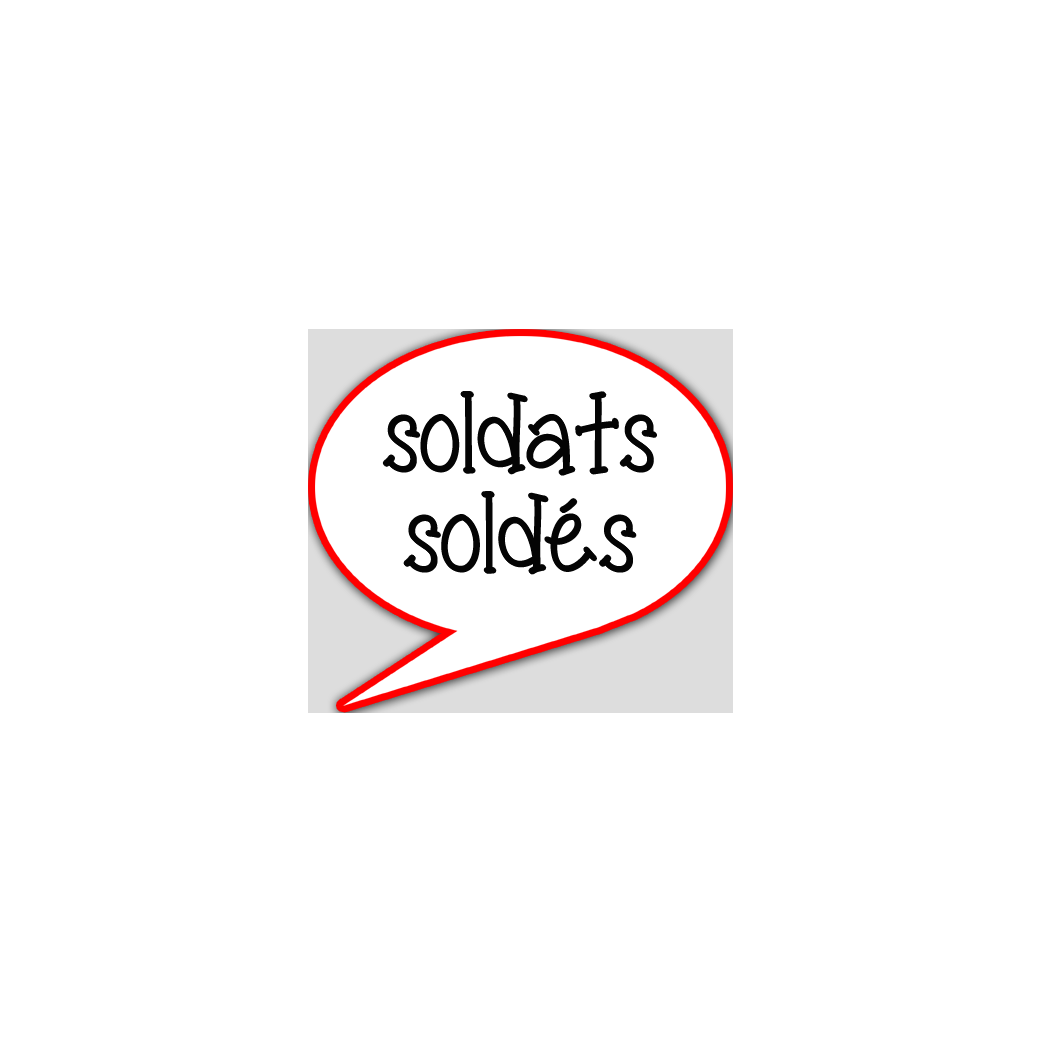soldats soldés - 15x13.5cm - sticker/autocollant