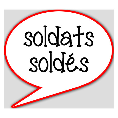 soldats soldés - 15x13.5cm - sticker/autocollant
