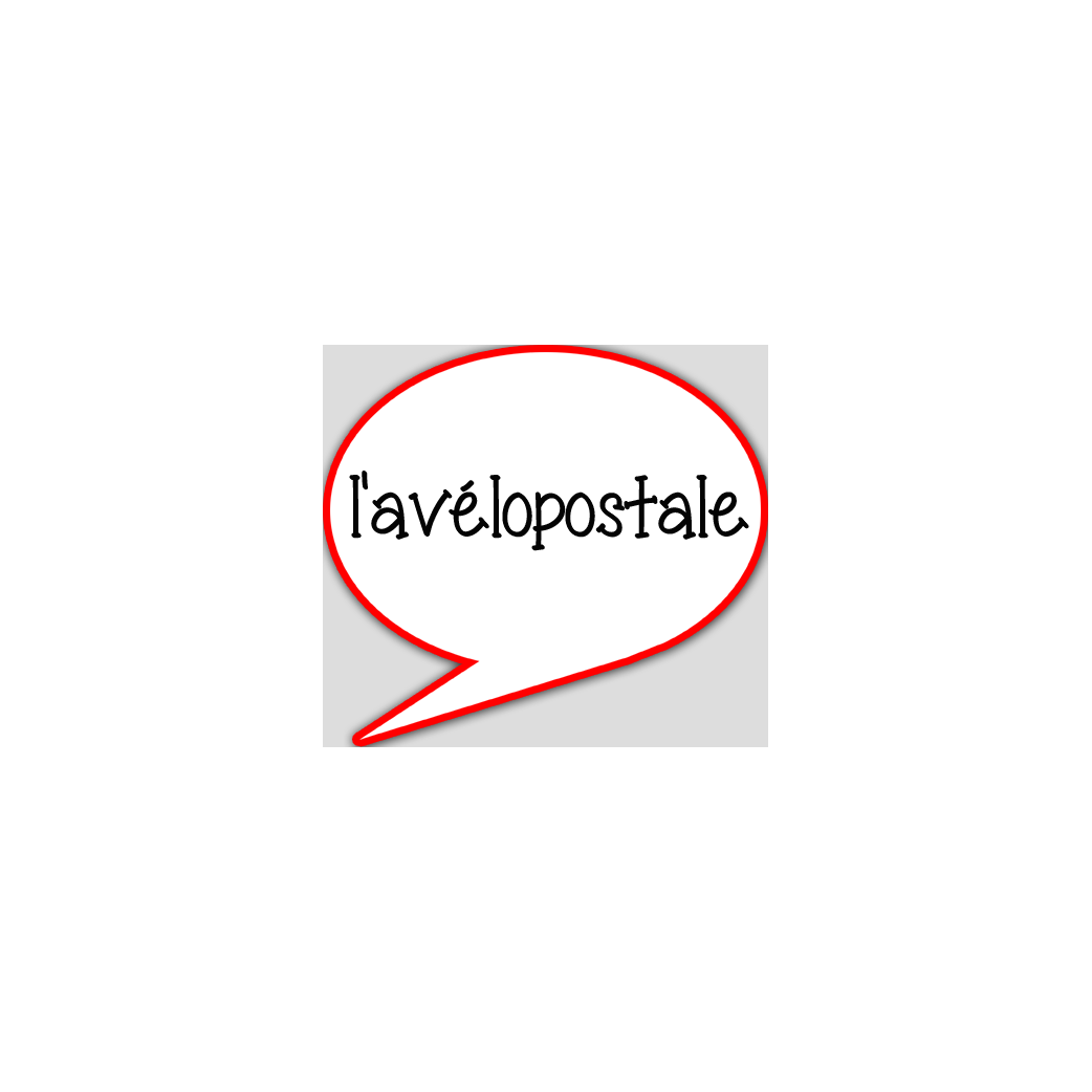 l'avélopostale - 10x9cm - sticker/autocollant