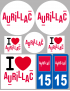 Aurillac (8 autocollants variés) - Sticker/autocollant