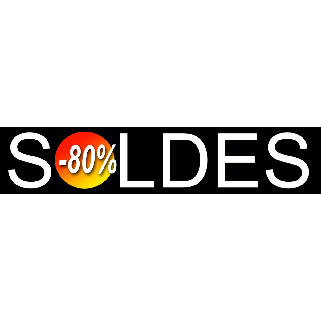 Soldes Design 80% (21x4,4cm) - Sticker/autocollant