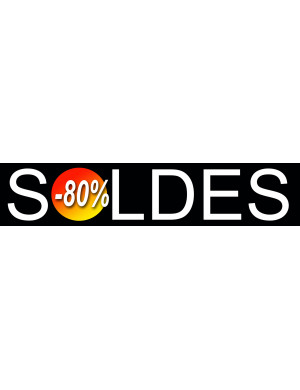 Soldes Design 80% (21x4,4cm) - Sticker/autocollant
