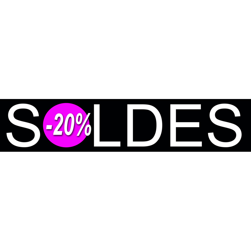 Soldes Design 20% (21x4,4cm) - Sticker/autocollant