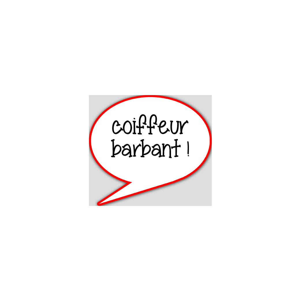 Coiffeur barbant - 15x13.5cm - sticker/autocollant