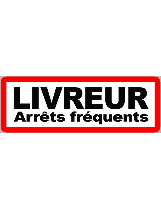 Livreur arrêts fréquents - 29x10cm - Sticker/autocollant