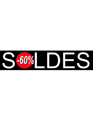 solde design 60% - 21x4,4cm - Sticker/autocollant