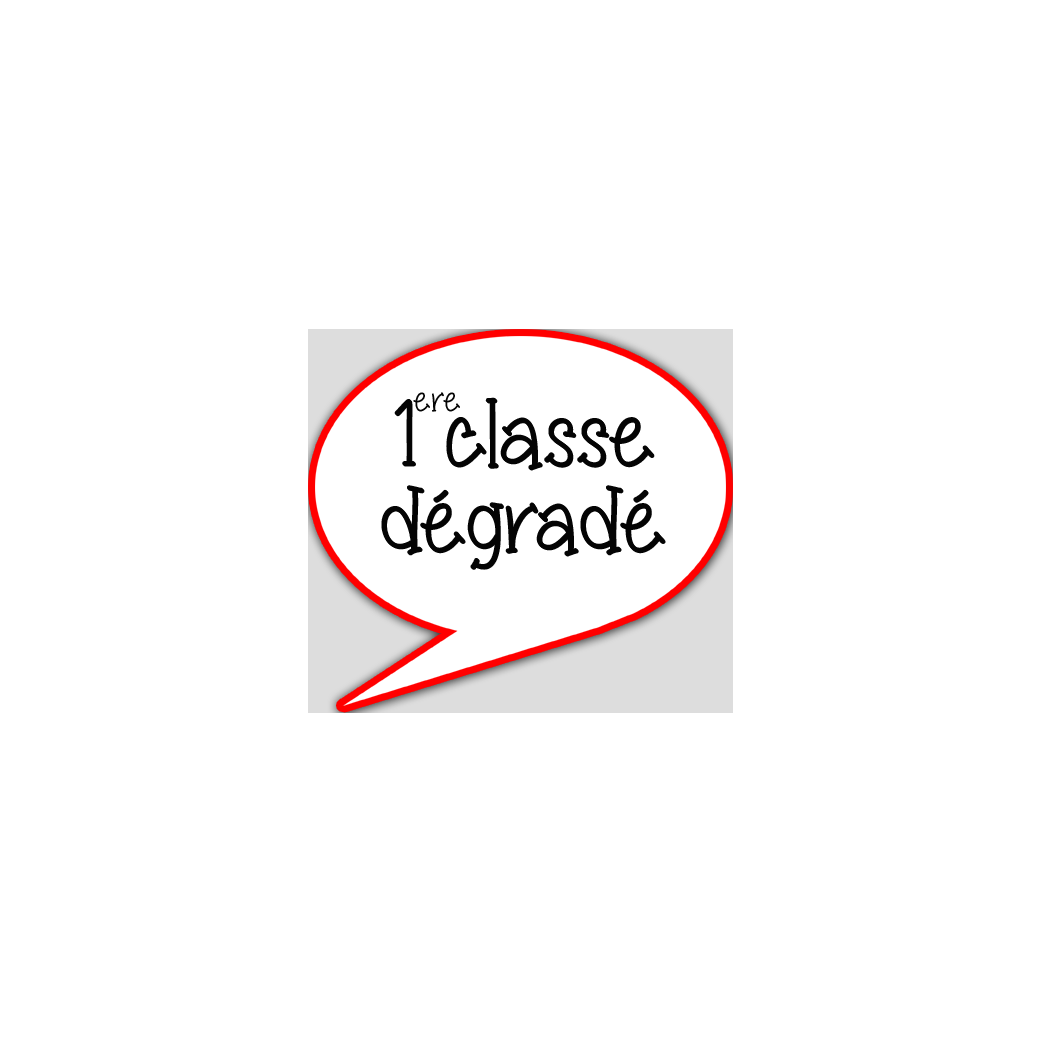 1ère classe dégradé - 15x13.5cm - sticker/autocollant