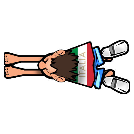 attrape voiture Italien - 14x6cm -Sticker/autocollant