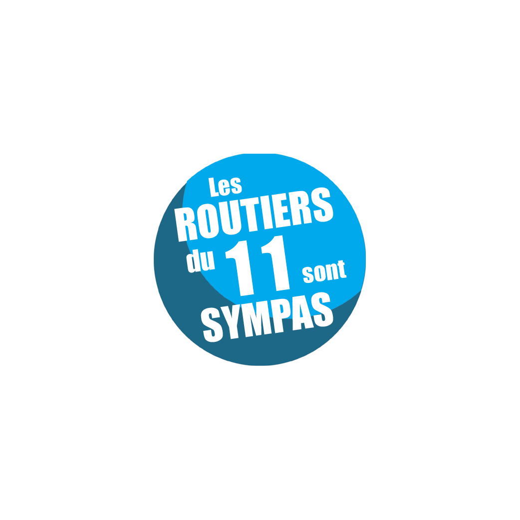 les routiers 11 de l'Aude sont sympas - 15cm - sticker/autocollant