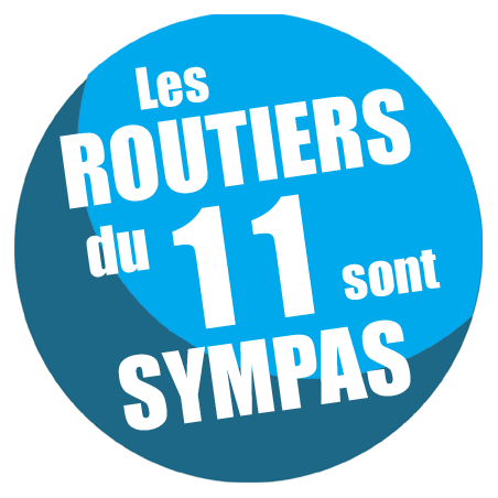 les routiers 11 de l'Aude sont sympas - 15cm - sticker/autocollant