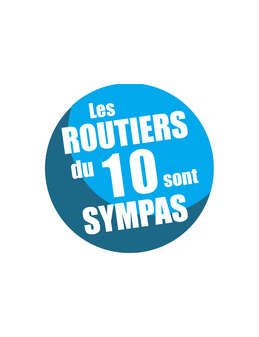 les routiers 10 de l'Aube sont sympas - 15cm - sticker/autocollant les routiers 10 de l'Aube sont sympas - 15cm - sticker/autocollant