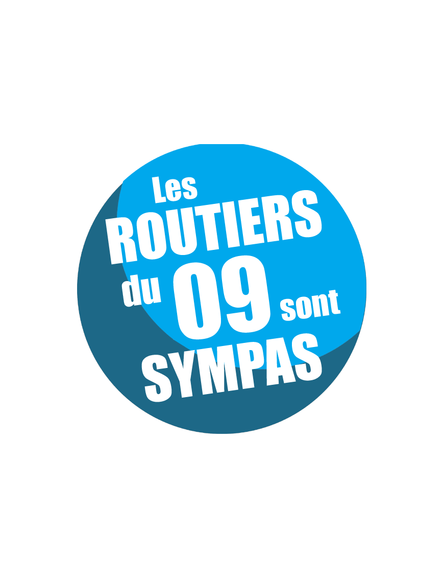 les routiers 09 de l'Ariège sont sympas - 10cm - sticker/autocollant les routiers 09 de l'Ariège sont sympas - 10cm - sticker/autocollant