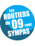 les routiers 09 de l'Ariège sont sympas - 15cm - sticker/autocollant