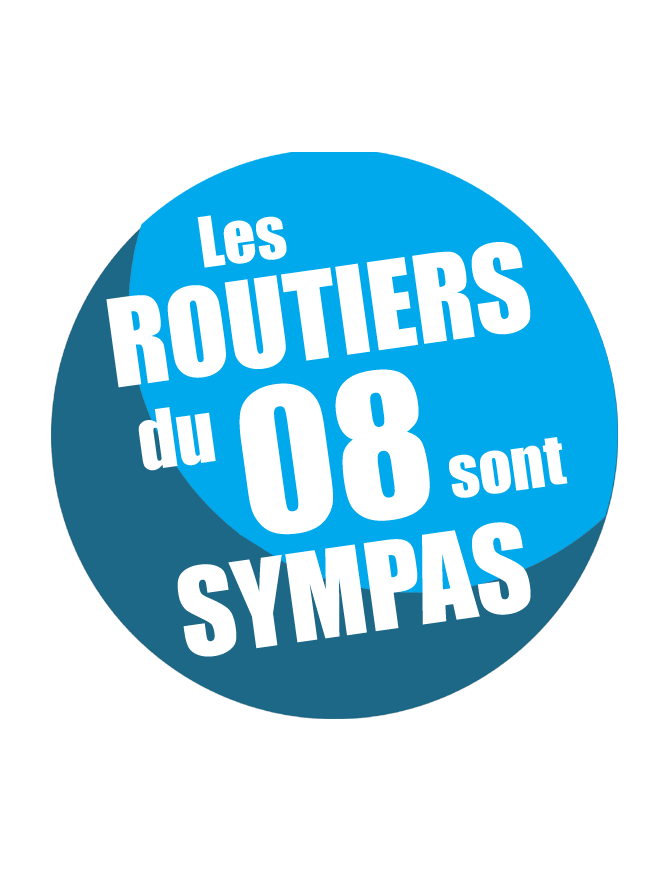 les routiers 08 des Ardennes sont sympas - 15cm - sticker/autocollant