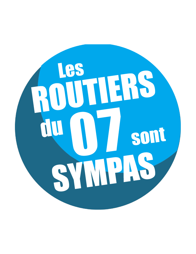les routiers 07 de l'Ardèche sont sympas - 10cm - sticker/autocollant