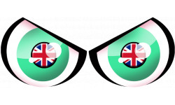 Paire d'yeux Anglais - 14x6cm - Sticker/autocollant