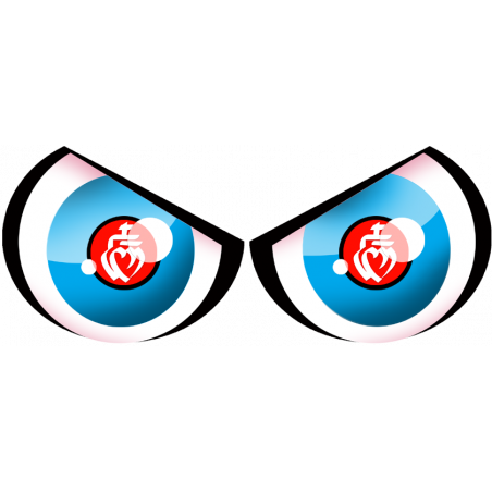 Paire d'yeux Vendéen - 14x6cm - Sticker/autocollant