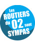 les routiers 02 de l'Aisne - 20cm - Sticker/autocollant